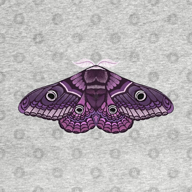 Moth sticker purple, violet and lilac by astronauticarte